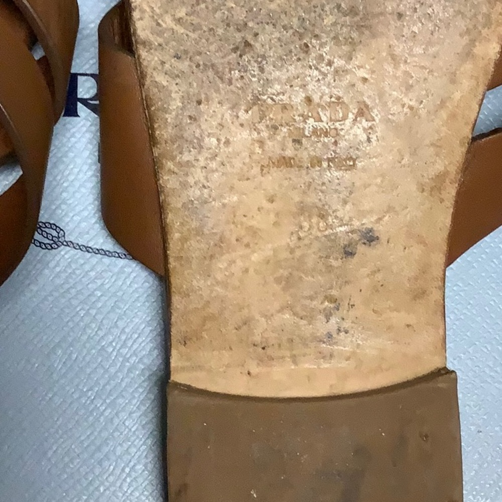 PRADA Woven Triple Strap Slide - Picture 4 of 5